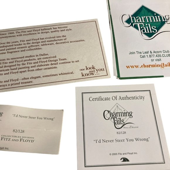 Fitz and Floyd Charming Tails   I'd Never Steer You Wrong   82/128 - Picture 13 of 15